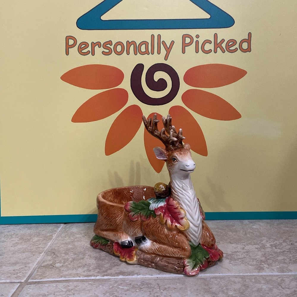 Corner Ruby REINDEER Candy Bowl